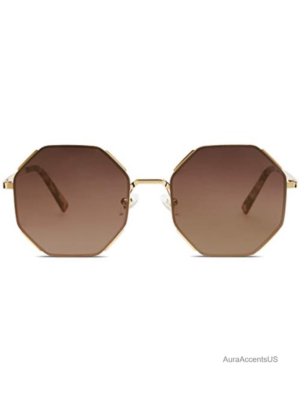 Retro Polygon Hexagonal Sunglasses UV400 Full Frame Metal Sunglasses